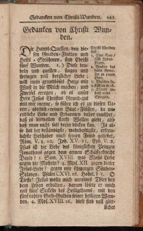 Gedanken von Christi Wunden.
