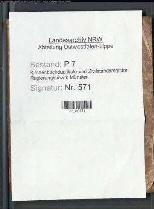 Zivilstandsregister der Munizipalität Gronau (G 1811). (Gemeinde: Gronau, Kreis Ahaus)