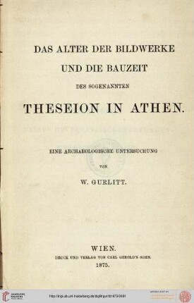 Das Alter der Bildwerke und die Bauzeit des sogenannten Theseion in Athen