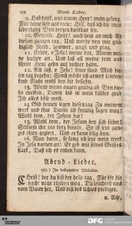 Abend-Lieder.