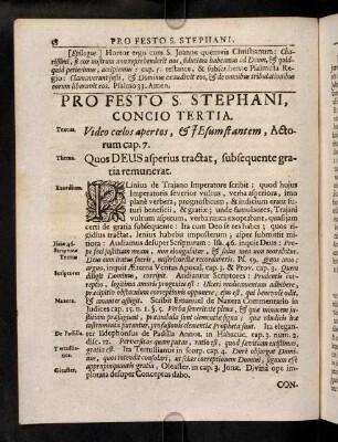 58-61, Concio Tertia