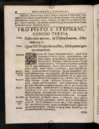 58-61, Concio Tertia