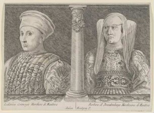Doppelbildnis der Barbara di Brandenburgo und des Ludovico Gonzaga