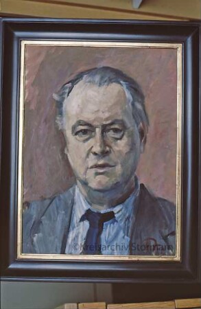 Ausstellung: Fächer Stormarner Künste: Schloss Reinbek: Portrait von Paul Hannes von Harald Duwe