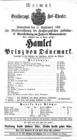 Hamlet Prinz von Dänemark