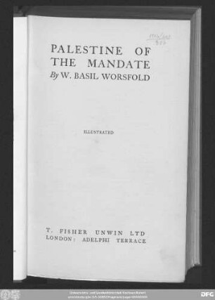Palestine of the mandate