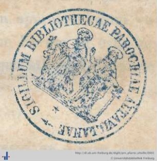 Stempel (Universitätsbibliothek Freiburg i. Br., BS 14/2877-1).