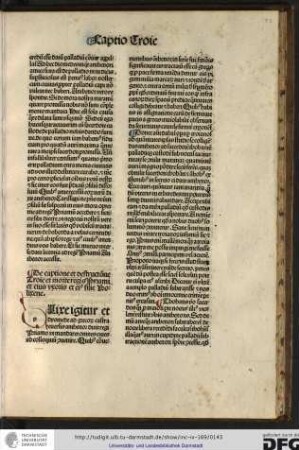 De captione et destructione Troie et morte regis Priami et eius uxoris et eius filie Polixene.