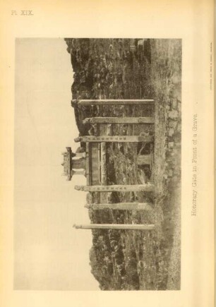 Honorary gate in front of a grave