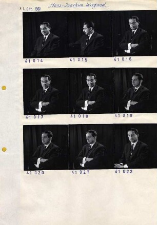 Portraitserie Hans Joachim Wiegand