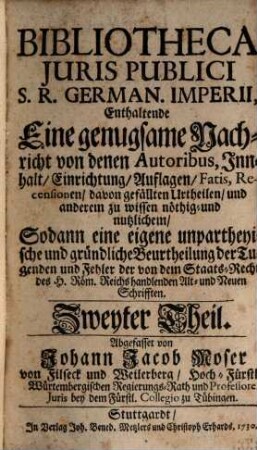 Bibliotheca iuris publici S. R. Germanici Imperii, 2