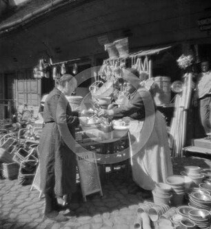 Marktstand auf dem Bromberger Markt