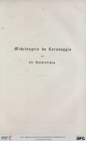 Michelangelo da Caravaggio und die Naturalisten
