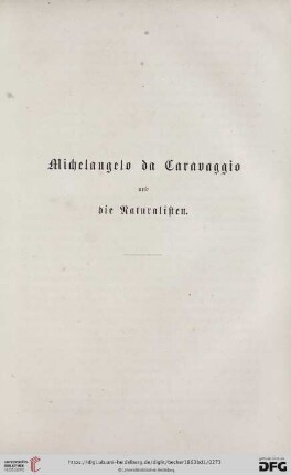 Michelangelo da Caravaggio und die Naturalisten
