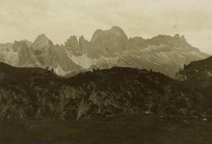Italien. Dolomiten. Rosengartengruppe, von Schlern gesehen