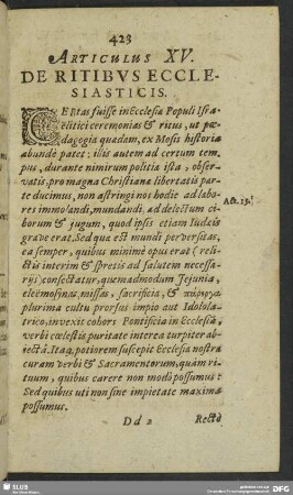 Articulus XV. De Ritibus Ecclesiasticis