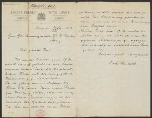 Brief an Ludwig Strecker  und B. Schott's Söhne : 21.11.1900