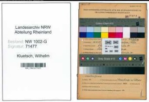 Entnazifizierung Wilhelm Kluetsch, geb. 11.04.1901 (Dachdecker)