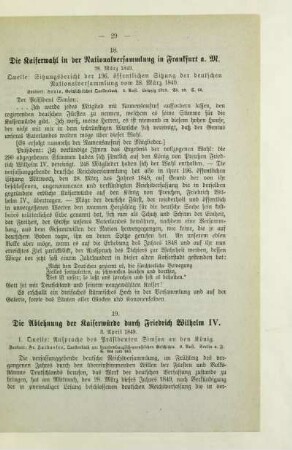 18. Die Kaiserwahl in der Nationalversammlung in Frankfurt a. M.