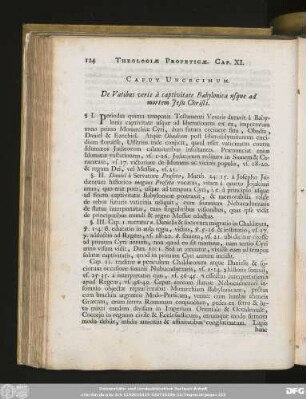 Caput Undecimum. De Vatibus veris à captivitate Babylonica usque ad mortem Iesu Christi.