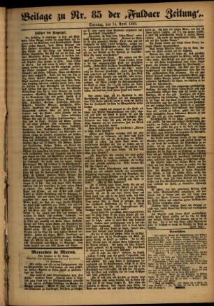 Ausgabe vom Samstag, den 14. April 1894.