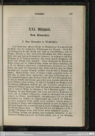 XXI. Abschnitt. Vom Einmachen