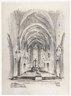 Thomaskirche, Leipzig Bachgruft: Skizze Chor