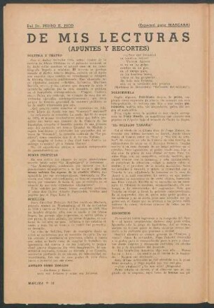 De mis lecturas : (apuntes y recortes)