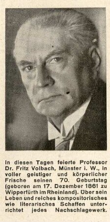 Volbach, Prof Dr. Fritz