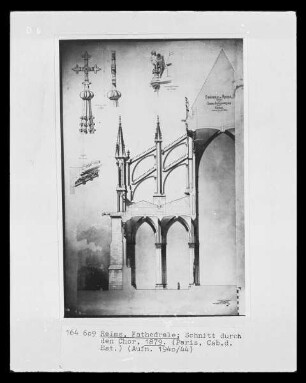 Schnitt durch den Chor der Kathedrale Notre Dame zu Reims