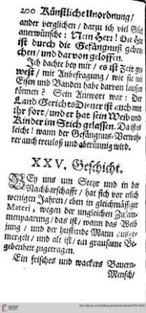 XXV. Geschicht