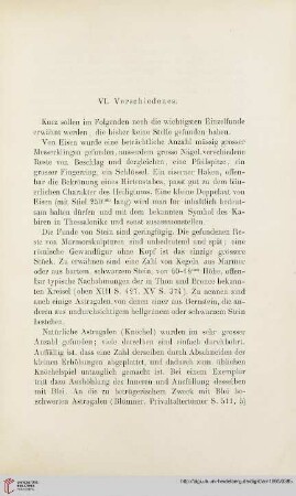 15: Das Kabirenheiligtum bei Theben, 6, Verschiedenes