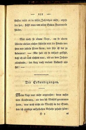 Die Erkundigungen.