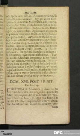 Dom. XVII. Post Trinit.