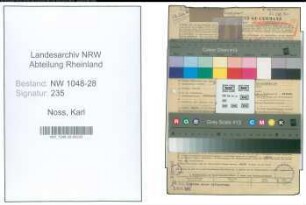 Entnazifizierung Karl Noss , geb. 31.12.1899 (Postbeamter)