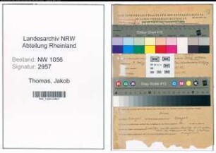 Entnazifizierung Jakob Thomas , geb. 09.03.1908 (Lehrer)