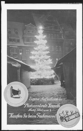 Meißen. Christbaum auf dem Markt, Photo-Knauth