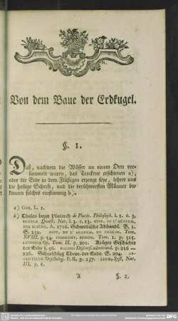 Von dem Baue der Erdkugel