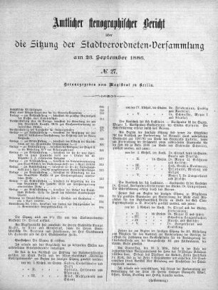 No 27, 23. September 1886