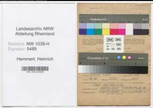 Entnazifizierung Heinrich Hemmert , geb. 04.06.1905 (Landwirt)