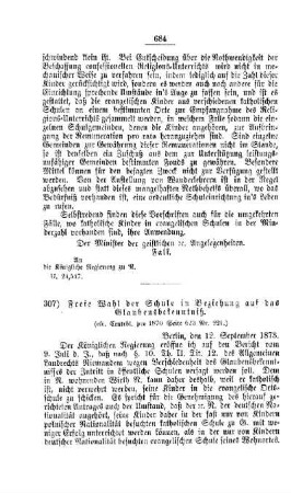 Freie Wahl der Schule in Beziehung auf das Glaubensbekenntniß : [V. Elementarschulwesen]