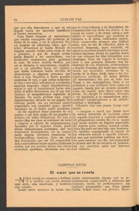 Capítulo XXVII : El amor que se revela