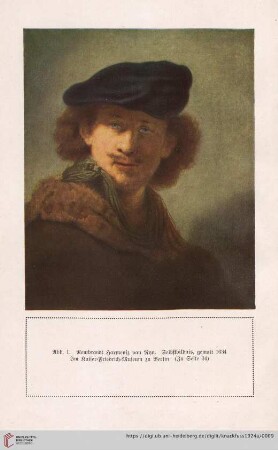 Abb. 1: Rembrandt Harmensz van Rijn. Selbstbildnis, gemalt 1634