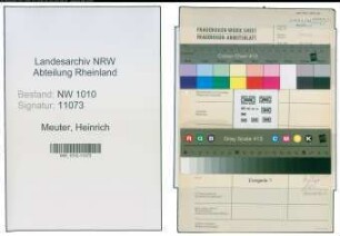 Entnazifizierung Heinrich Meuter , geb. (Polizei)