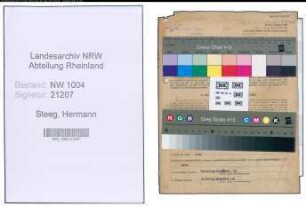 Entnazifizierung Hermann Steeg , geb. 12.07.1897 (Waechter)