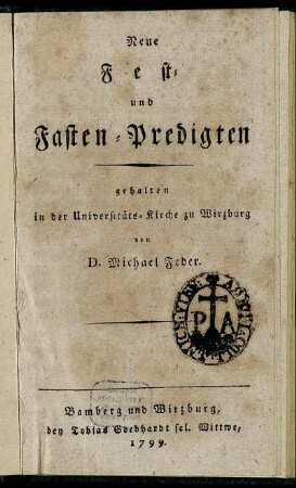 Neue Fest- und Fasten-Predigten