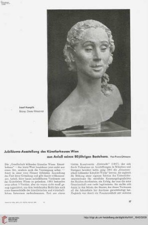 57: Jubiläums-Ausstellung des Künstlerhauses Wien aus Anlaß seines 80jährigen Bestehens