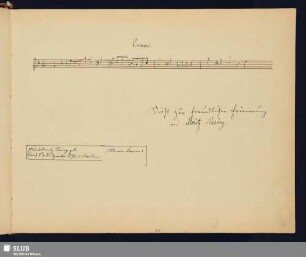 Siering, Moritz; [undatierter Noten- und Texteintrag]