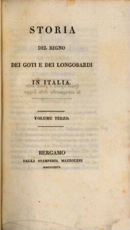 Storia del regno dei Goti e dei Longobardi in Italia. 3
