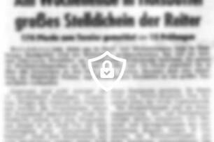 Am Wochenende in Hoisbüttel großes Stelldichein der Reiter